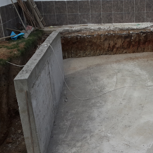 Infrastructure Preparations of the Prefabricated Pool